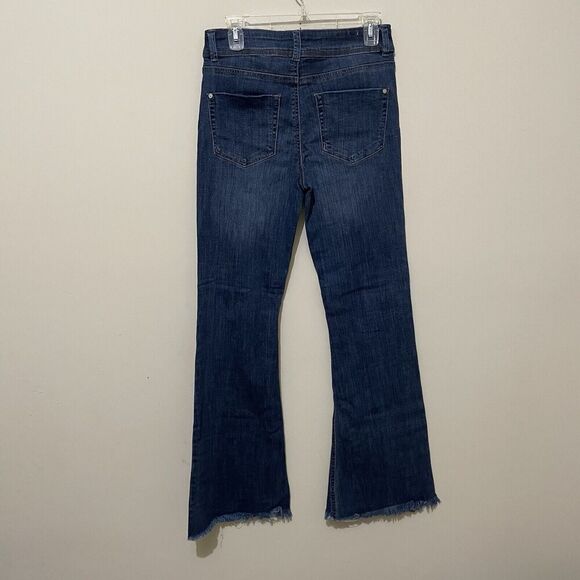 Women's Flare Jeans Banjara Boot Leg Boho Jeans Size 27 Raw Hem Festival - Picture 2 of 6